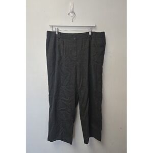 Vtg Talbots Gray Straight Leg Wool Blend Classic Fit Casual Pants Womans Sz 18W